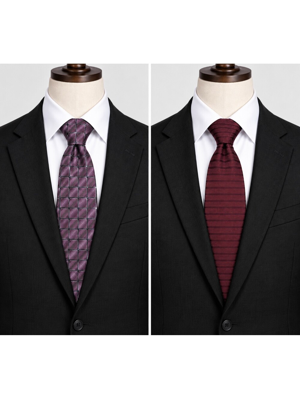 Bill Blass Silk Neckties Lot of 2 Purple Geometric & Red Textured Designer